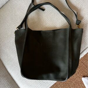 Madewell leather purse (green)